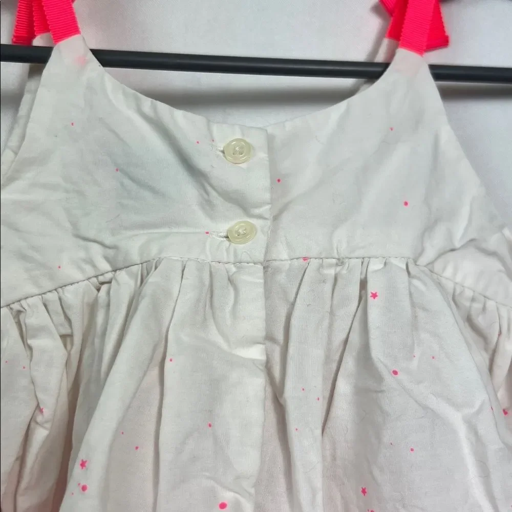 GAP White Dress with Neon Pink Accents size 18-24 months
